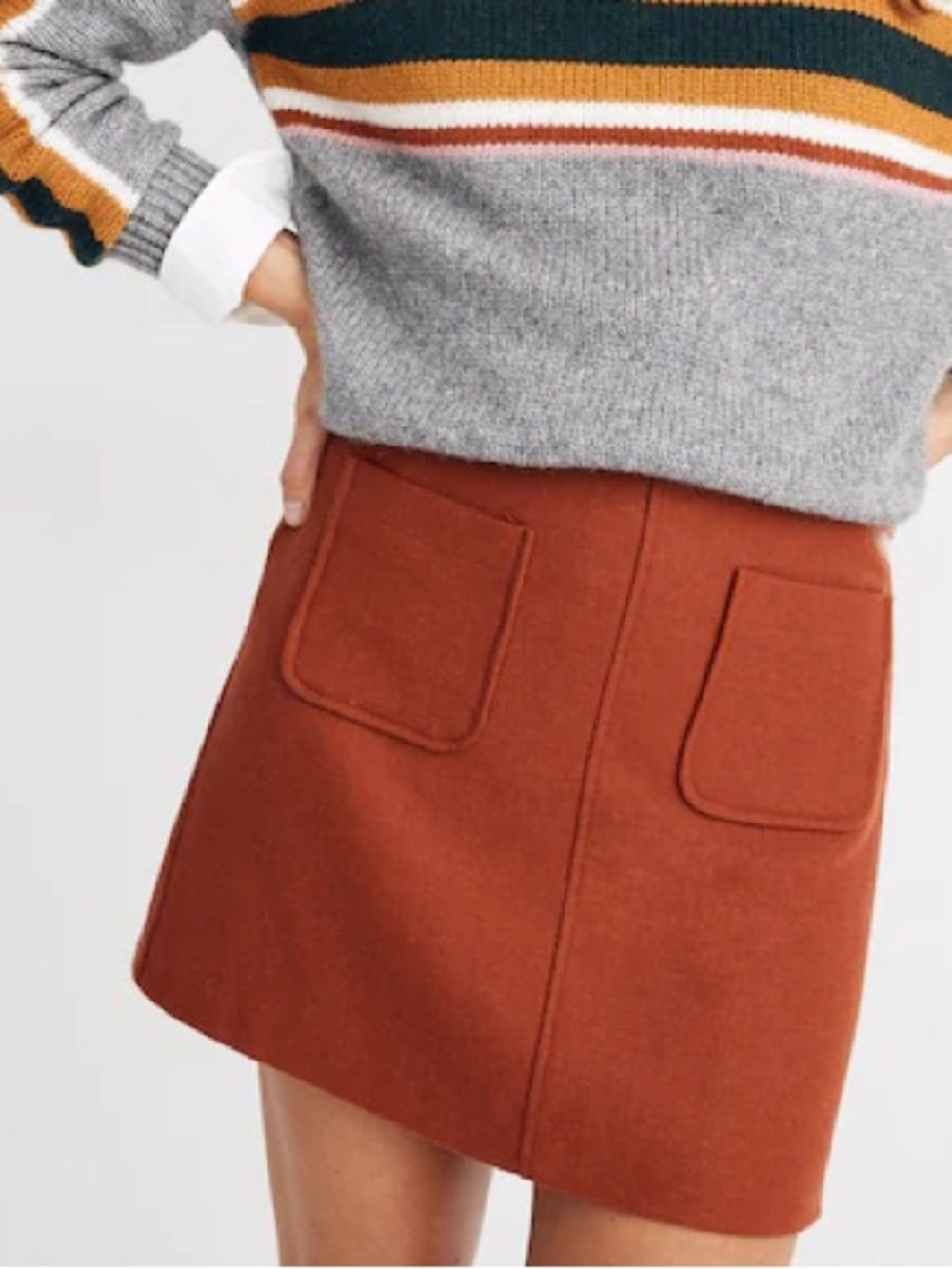 Madewell Museum Patch-Pocket Mini Skirt size 14